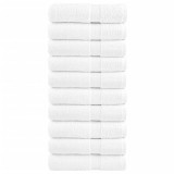 VidaXL Prosoape baie premium SOLUND 10 buc alb 100x150cm 600gsm