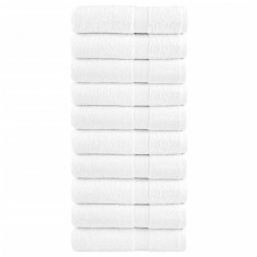 vidaXL Prosoape baie premium SOLUND 10 buc alb 100x150cm 600gsm
