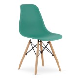 Cumpara ieftin Scaun stil scandinav, Artool, Osaka, PP, lemn, verde, 46x54x81 cm