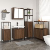 Gossi set mobilier baie, 5 piese, stejar maro, lemn prelucrat