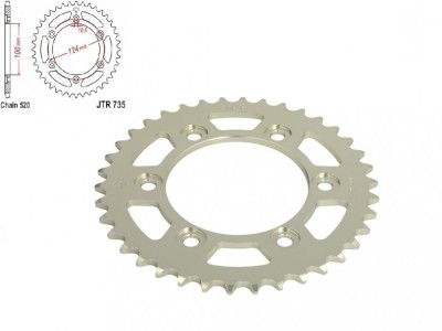 Pinion transmisie spate 520/38T, JT Sprockets foto