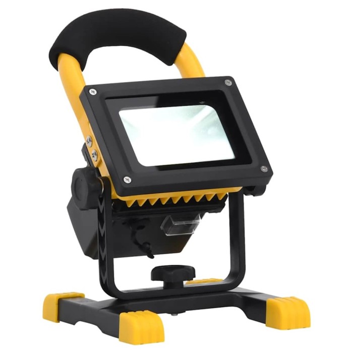 Reflector cu LED re&icirc;ncărcabil cu m&acirc;ner, 10 W, alb rece