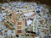 Lot urias timbre stamp.cca 4 kg, pe fragment, toata lumea,Germania,Danemarca,Anglia,SUA, Islanda,tari nordice bonus 20 colite+25 FDC+alte bonusuri