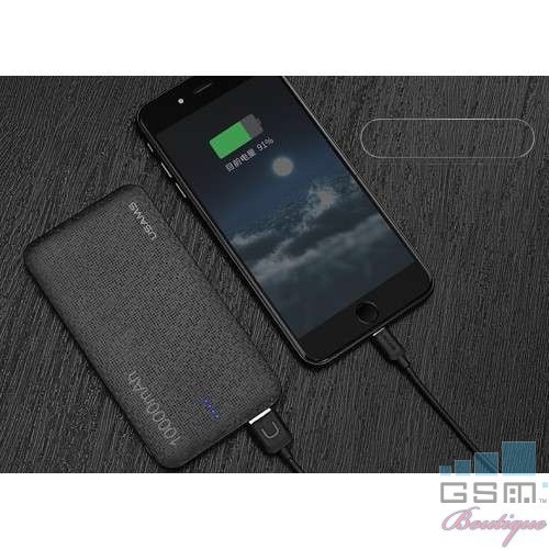 Acumulator Extern HTC U12+ Dual USB 10000mAh USAMS Mozaic Negru Acumulator Extern HTC U12+ Dual USB 10000mAh USAMS Mozaic Negru