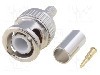 Conector BNC, 50&Omega;, tata, aurit, ADAM TECH - RF1-03-D-01-50