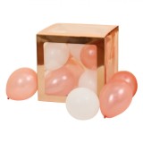Cutie Decorativă Balon DIY, Aurie Roz, 30x30x30cm, Set 3 Bucăți, Oem