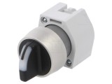 Comutator rotativ 22mm IP65 galben/negru