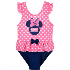 Costum baie cu volanase Minnie SunCity ET0051 Roz foto