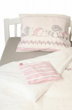 Lenjerie pat copii Odette Pink 100x14040x60 cm, KidsDecor