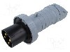 Conector alimentare AC, IEC 60309, IP69K, 63A, {{Tensiune nominala}}, 4 pini, AMPHENOL - 2CMA166784R1000