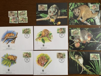 solomon - serie 4 timbre MNH, 4 FDC, 4 maxime, fauna wwf foto