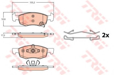 Set placute frana,frana disc OPEL CORSA E (2014 - 2016) TRW GDB2099 foto