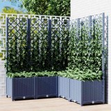 Jardinieră de grădină cu spalier,albastru gri, 120x120x136 cm, PP