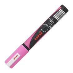 Marker cu creta lichida roz fluorescent Uni-ball Chalk PWE-5M foto