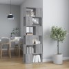 VidaXL Bibliotecă/Separator de cameră, gri sonoma, 60x24x186 cm 816033
