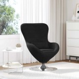 VidaXL Fotoliu ou Negru 63 x 73 x 90 cm Catifea