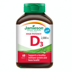 Vitamina D3 50mcg 2000UI, 60 tablete, Jamieson