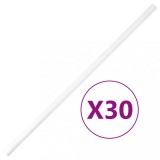 VidaXL Șine de cabluri cu cleme, &Oslash;25 mm, 30 m, PVC