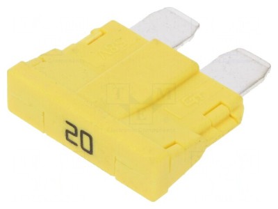 Siguranță Auto 20A 250VAC 58VDC 19mm UNIVAL foto
