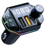 Modulator FM Bluetooth 5.0 EverQ&reg;,TransmitatorFM,Hands-Free,Incarcator auto