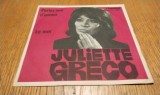 JULIETTE GRECO - Francois Rauber Orchester - Parlez-moi D`Amour; La Mer - disc vinil in coperta originala - Amiga Bestell-Nr. 440033, 1966, AT-145
