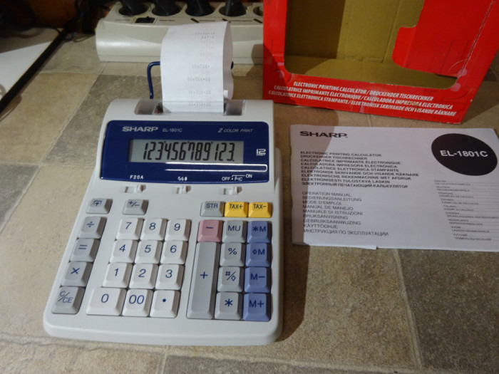 Calculator de birou cu imprimanta Sharp EL-1801C