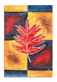Cumpara ieftin Tablou 3D pictat manual, Frunza de artar, 90x60cm ulei panza in relief, gata de agatat pe perete