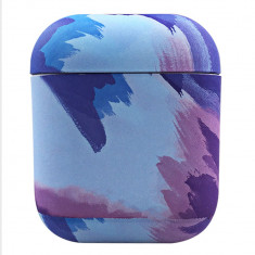 Watercolor AirPods Case colorful hard case for AirPods 2 AirPods 1 blue foto