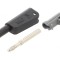 Conector Banană 4mm 32A 1kV Negru cu Izolație