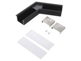 Conector Aluminiu Anodat 120&deg; Negru VARIO30-07