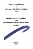 Kronst&auml;dter Beitr&auml;ge zur Germanistischen Forschung Band V