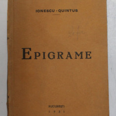 EPIGRAME de IONESCU-QUINTUS , 1931