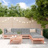 Cumpara ieftin Set mobilier de grădină cu perne, 7 piese, lemn masiv douglas