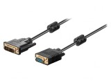Cablu D-Sub 15pin HD la DVI-I 2m Negru