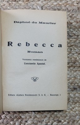 REBECCA-DAPHNE DU MAURIER foto