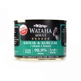 Conserva Wataha HUNT Pentru Pisica Adult, 98.9% Carne, Cu Iepure Si Pui, 200g