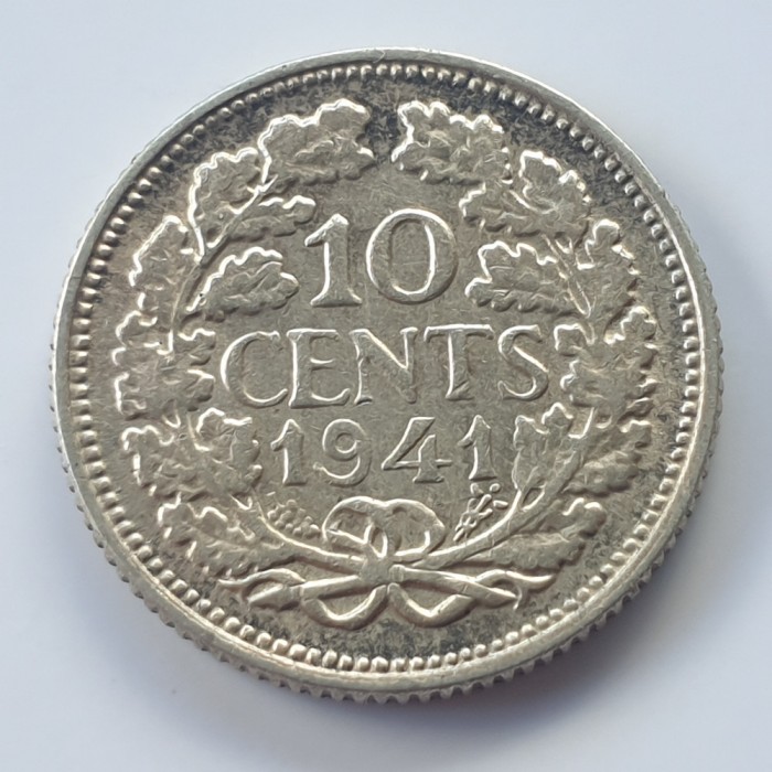 Olanda 10 cents 1941 argint