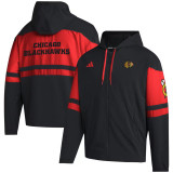 Chicago Blackhawks geacă de bărbați cu glugă adidas Full-Zip Hoodie - Black - XXL