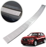 Cumpara ieftin Ornament protectie portbagaj cromat INOX compatibil BMW X5 F15 (2013-2018)