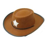 Palarie cowboy maro cu stea marimea S