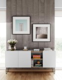 Comoda Nina, Alb, MDF, PAL, 180 cm latime