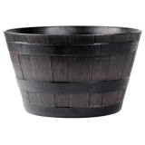 Ghiveci decorativ de flori, rotund, model lemn, teak, 38x28 cm GartenVIP DiyLine, Strend Pro