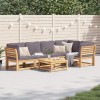 VidaXL Set mobilier grădină cu perne, 6 piese, lemn masiv acacia 3214312