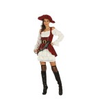 Costum Pirat pentru femei cu Rochie, Palarie, Corset si Curea Marimea M