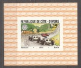 Ivory Coast 1981 Cars, Grand Prix de France, 125F, imperf. sheet, MNH S.077