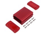 Carcasă universală aluminiu roşu 68,7mm x 89mm x 35,2mm