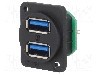 Conector USB A, in&amp;amp;#351;urubare, orificiu pentru &amp;amp;#351;urub cap plat, pt. montare pe panou, CLIFF - CP30105X foto