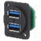 Conector USB A, in&amp;#351;urubare, orificiu pentru &amp;#351;urub cap plat, pt. montare pe panou, CLIFF - CP30105X