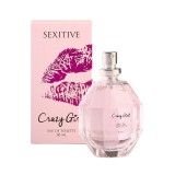 Parfum cu feromoni SEXITIVE Crazy Girl, pentru femei, note de zmeură, lăm&acirc;ie Amalfi și miere albă, 60 ml
