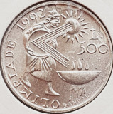 706 San Marino 500 lire 1991 1992 Summer Olympics, Barcelona km 271 argint, Europa